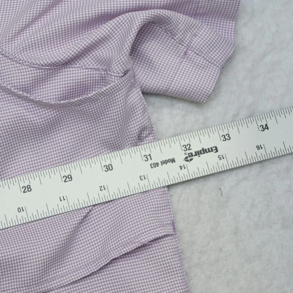 Magellan Outdoors Vented Fishing Shirt Mens 4XL Relaxed Fit Purple Micro Check